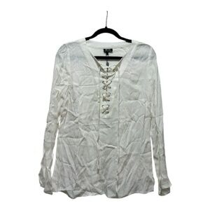 Bardot Ivory Lace-Up Blouse Hendrix Top